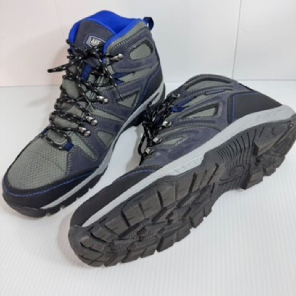 Lake & Trail Blue Gray Mid Top Waterproof Hiking Utility Boots Men’s Sz 11